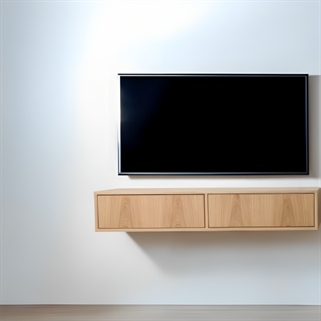 Klim Furniture | Væghængt TV - bord | Eg mat lak